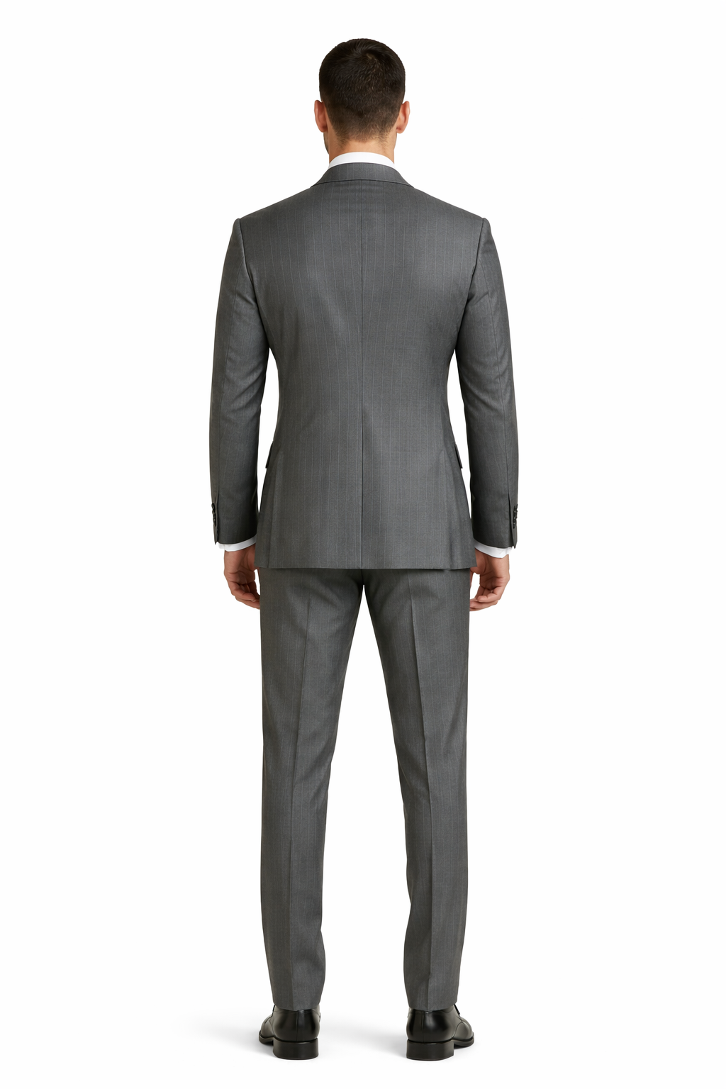 Gray Pinstripe Double Breasted Modern Fit Suits
