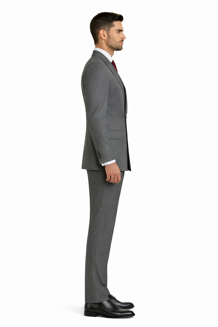 Gray Pinstripe Double Breasted Modern Fit Suits
