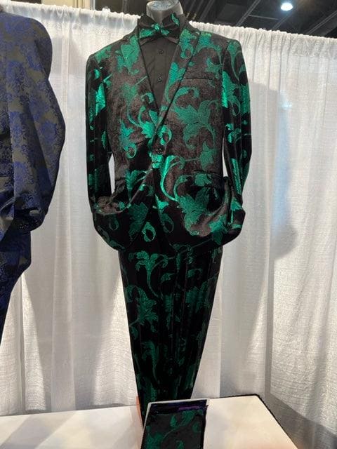 Green and Black Tuxedo and Matching Bowtie - AlbertoNardoniStore