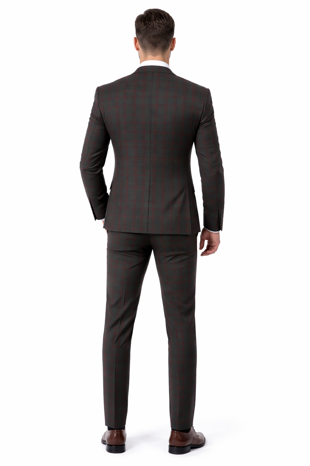 Green Plaid Suits - Mens 3 piece plaid suit - Fashion Suit