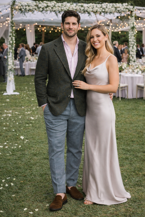 Green Tweed Blazer  - Mens Green Tweed Jacket - Winter - Fall Fabric Tweed Pattern Wool Fabric