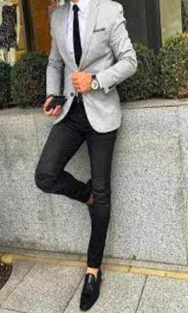 Mens Groomsmen Suits Grey Groom Suit - Grey