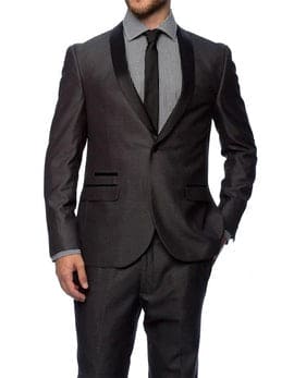 Men Groomsmen Suits Grey Groom