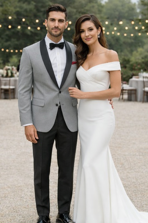 Grey Groom Suit - Mens Gray Wedding Suit