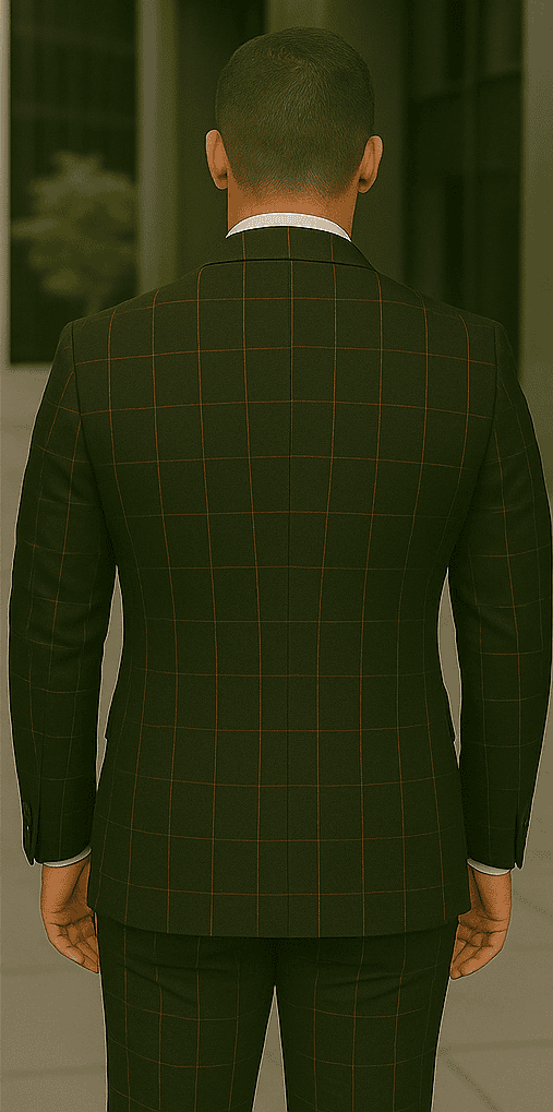 Wool Suit - Italian Made Business Suit by Statement Men's 3 Piece 100% Wool Modern Fit Suit - Bold Accent Color