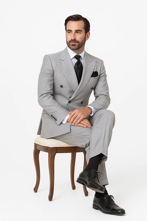 Classic Fit in Grey Color by Rossiman