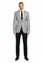 Men’s Gray 2-Piece Slim Fit Suit – Satin Peak Lapel Jacket + Pants Combination