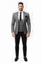 Men’s Grey Slim Fit 2-Piece Suit – Jacket + Pants Combination | Notch Lapel Formal Business Suit