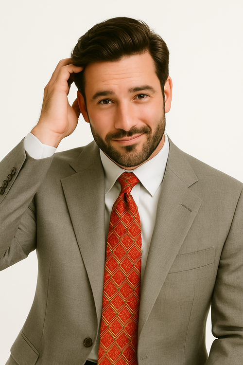 Mens Regal Fit Suit - Beige Suit