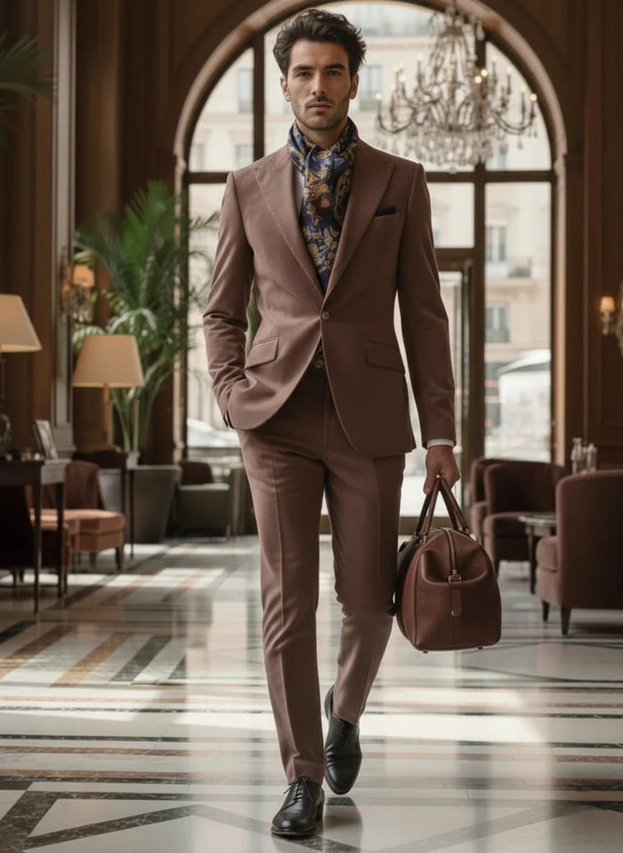 Mauve Men’s Suit – Premium Tailored Fit Formal & Wedding Wear for Men