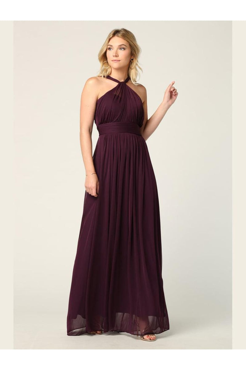 Eva USA 3206 Halter Long Bridesmaids Dress