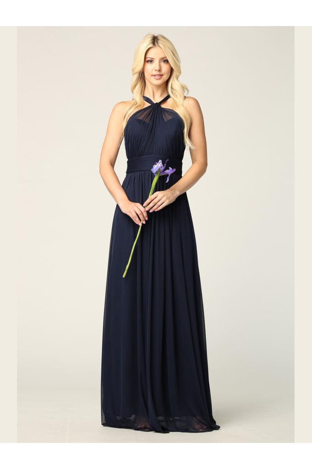 Eva USA 3206 Halter Long Bridesmaids Dress