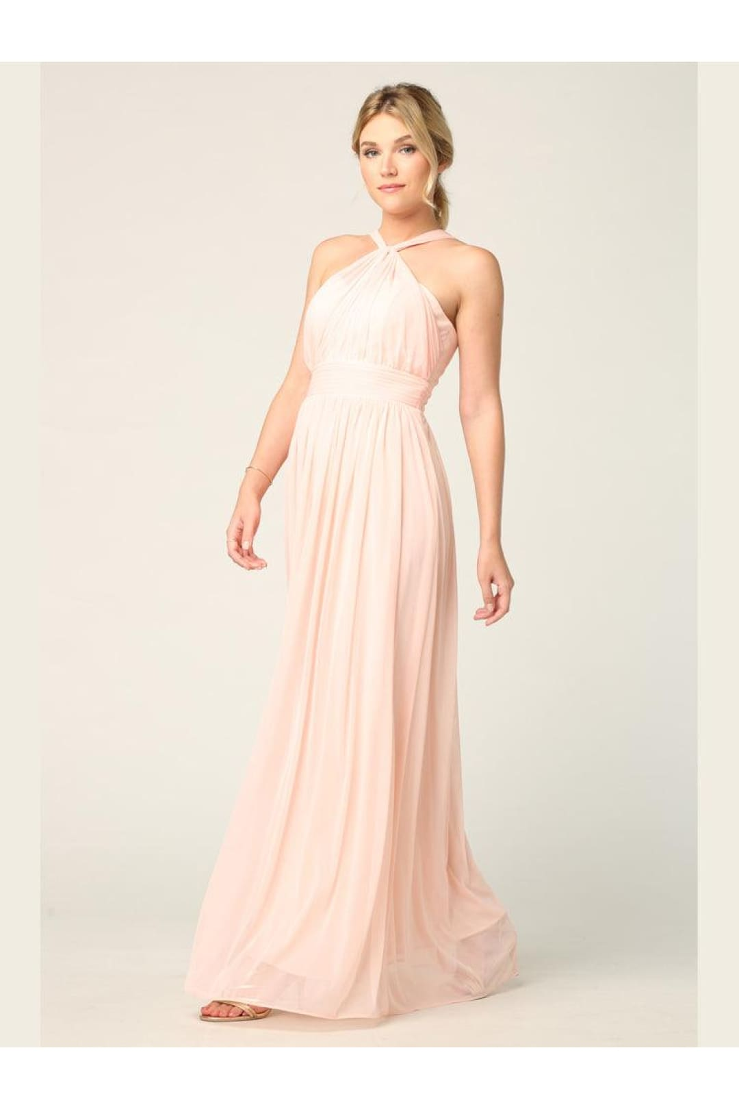 Eva USA 3206 Halter Long Bridesmaids Dress