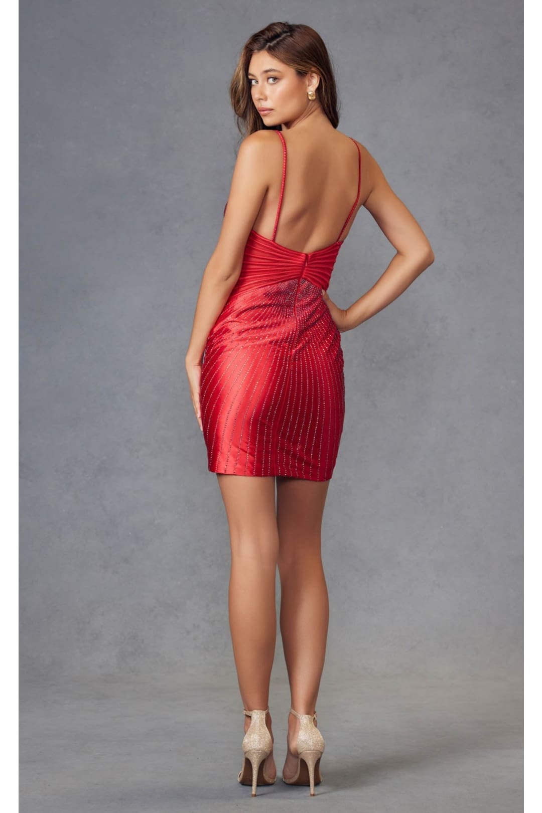 Dama Dresses for Quinceanera in Red Style JT911A Quince Outfit