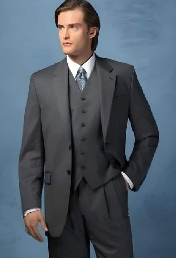 Mens Grey Wool Suit - Any Brand Style Size