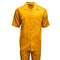 Mens Mustard Linen Shirt and Pants Casual Outfit Set