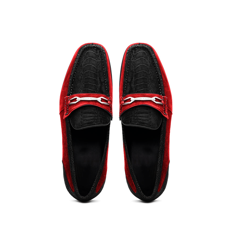 Marco Di Milano Hugo - Black & Red Leather Dress Shoe