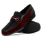Marco Di Milano Hugo Sueded Ostrich Leg Bit Loafers Black/Wine