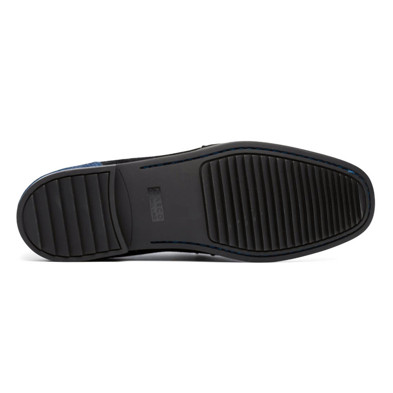 Marco_Di_Milano Hugo: Navy & Brown Leather Dress Shoe