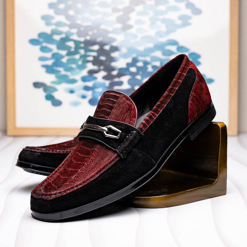 Marco Di Milano Hugo - Wine & Black Leather Oxford