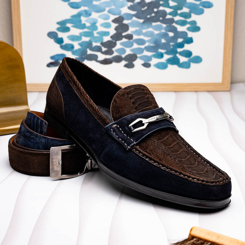 Marco Di Milano Hugo: Brown/Navy Leather Dress Shoe