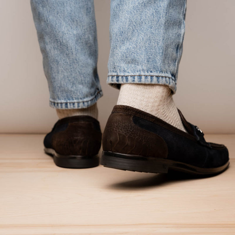 Marco Di Milano Hugo: Brown/Navy Leather Dress Shoe