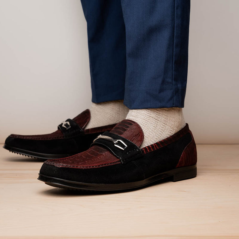 Marco Di Milano Hugo - Wine & Black Leather Oxford