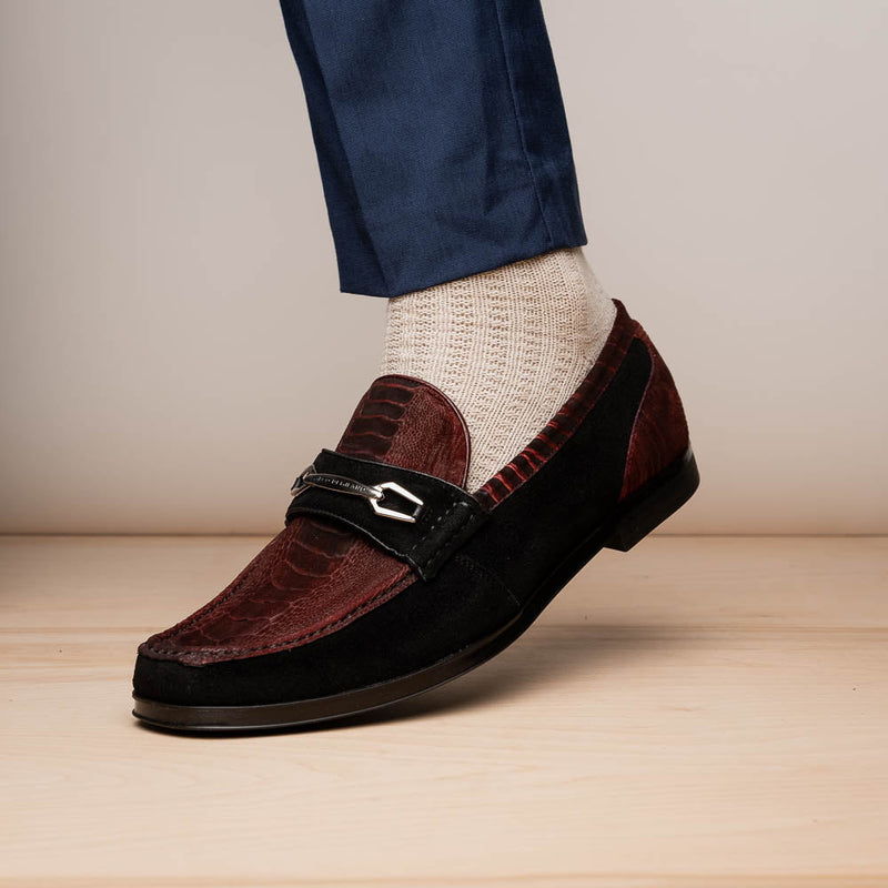 Marco Di Milano Hugo - Wine & Black Leather Oxford