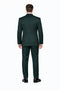 Mens Classic Wool Double Breasted Fit Suit in Hunter Green
