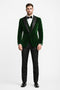 Mens Designer Velvet Tuxedo Jacket in Hunter Green