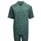 Mens Hunter Green Linen Shirt and Pants Casual Outfit Set