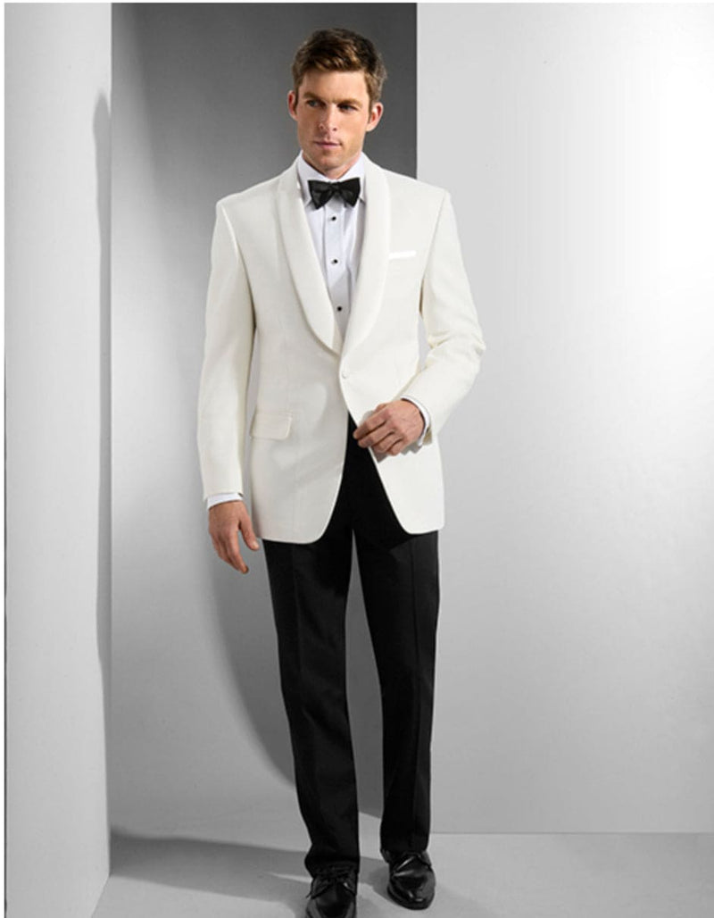 Men’s Ivory Traditional Shawl Dinner Jacket, Formal Wedding Prom Tuxedo Blazer