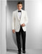 Mens Designer Traditional Shawl Dinner Jacket in White