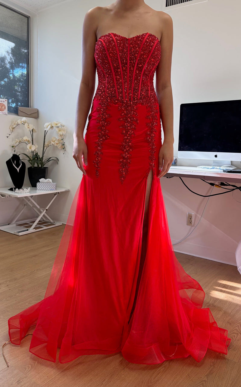 Long Pageant Dress Sweetheart Mermaid Gown By Amelia Couture 7051