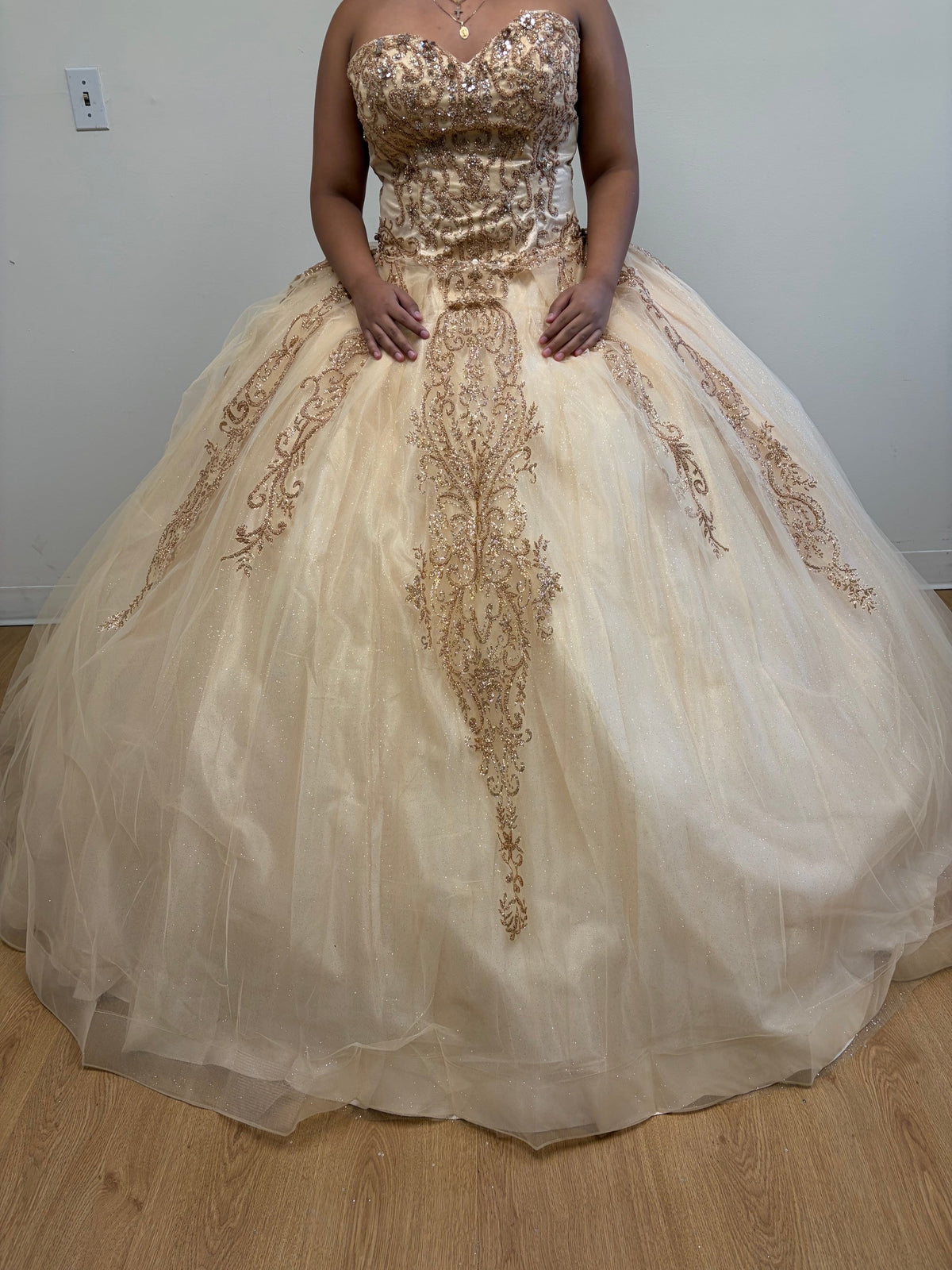 Layla K LK230 Sweetheart Glitter Tulle Quinceanera Long Gown