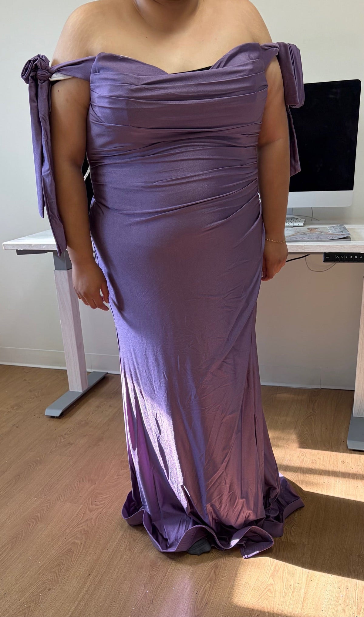 Plus Size Dress Long Simple Stretchy Evening Gown