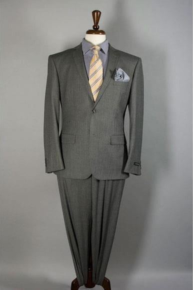 Suit And Shirt Combinations Men's Slim Fit 2 Buttons Gray Suit + Free Shirt & Tie