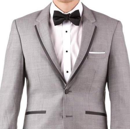 Suit And Shirt Combinations Slim Fit Groom & Groomsmen Suits Wedding Suits & Tuxedo Online + Light Gray + Free Shirt & Tie