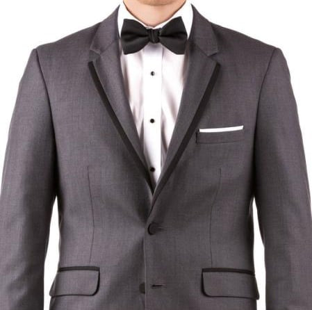 Suit And Shirt Combinations Groomsmen Wedding Grey And Black Tuxedo