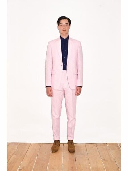 Mens Pink Linen Suit