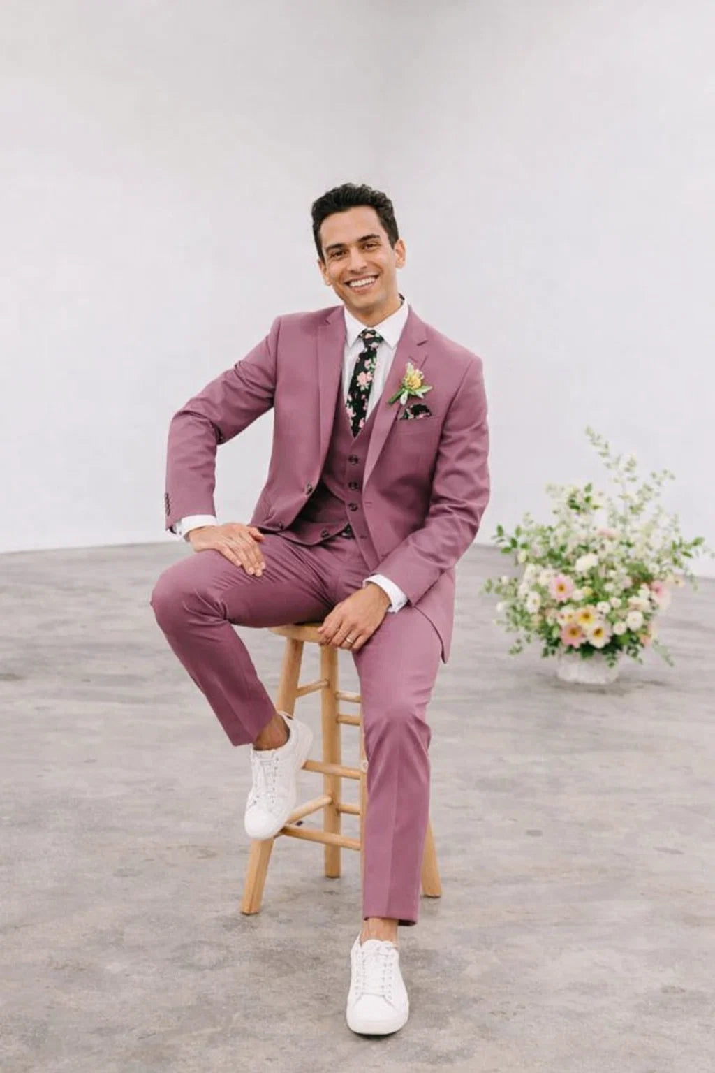 Mauve Groom Suit - Mauve Wedding Suit