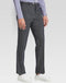 Mens Black Pinstripe Dress Pants - Charcoal Stripe Slacks - Flat Front Pant