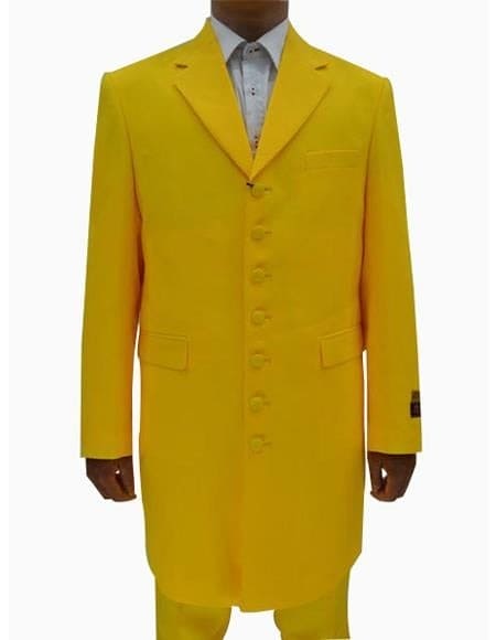 Men's Yellow ~ Gold ~ Mustard Seven Button Zoot Suits