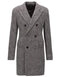 Mens Overcoat -Mens Long Wool Topcoats- Topcoat For Men-Mens Double breasted Overcoat - "Light Gray Herringbone" Double breasted Coat