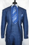 3 Piece Plaid Suit -Blue Mens Plaid Suit