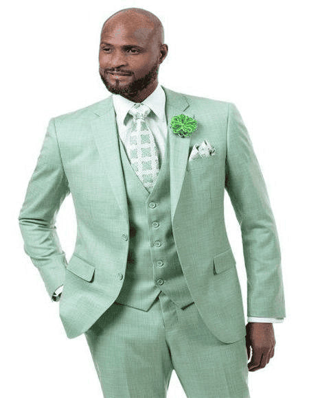 Light Green Suit - AlbertoNardoniStore