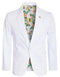 Men's Cotton Stretch Slim Fit Blazer White - AlbertoNardoniStore