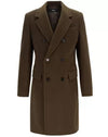 Mens Overcoat -Mens Long Wool Topcoats- Topcoat For Men-Mens Double breasted Overcoat - "Old Brown" Double breasted Coat