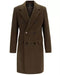 Mens Overcoat -Mens Long Wool Topcoats- Topcoat For Men-Mens Double breasted Overcoat - "Old Brown" Double breasted Coat