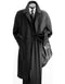 Mens Overcoat -Mens Long Wool Topcoats- Topcoat For Men-Men's Full Length Wool Overcoat Belted Charcoal Grey Belted Wool Overcoat